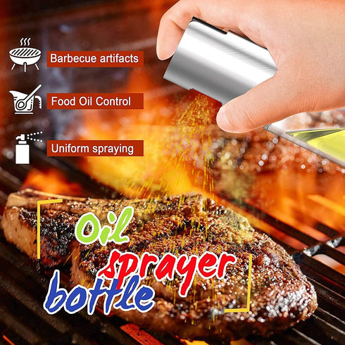 2 Pack Oil Sprayer for Cooking, Olive Oil Mister for Air Fryer, Refillable Vinegar Spritzer for BBQ and Baking