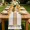 yuboo Boho Coffee Table Runner 48 Inch, Spring Farmhouse Burlap Dresser Runner