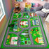 5x7 Car Rug Play Mat Feet - Green Road Rug for Kids Boys Room, Fun Race Track Traffic Road Carpet for Boys Playmat