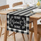 Buffalo Plaid Linen Table Runner Black and White Checkered Table Runners 90
