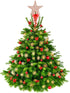 BinaryABC Christmas Tree Topper Star, Glittering Christmas Tree Decoration Ornaments, 20cm (Rose Gold)