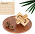 Boho Wooden Chain Links Decorative Object for Coffee Table & Shelf | Handmade Mango Wood Knot Sculpture Rustic Modern