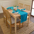 Encasa XO Long Table Runner 13x104 in Azul Blue Solid Color | Durable Cotton Canvas Fabric | Machine Washable