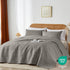 Set,Dark Set Seasons,3 Piece(1 Quilt,2 akkialla Full/Queen Size Quilt Bedding Grey Lightweight Microfiber Soft