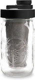 Brewing America Mason Jar Cold Brew Coffee Maker Infuser | Made in USA Wide Mouth Mason Jar with Screw Top Pour Lid,