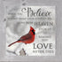 Summer Snow Cardinal Sympathy Picture | When You Believe Beyond What Your Eyes Can See | SS6848 - Framed Glittered