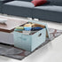 Collapsible Storage Bins TYEERS With Lids, Large Fabric Storage Boxes - 2 Pack - Aqua Spring