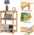 VASMIA 3-Tier End Table, Side Table with Storage Shelf, Bamboo Nightstand Bedside Table for Small Spaces, Bedroom