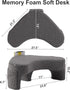 Generic 3 Heart Shaped Reading Pillow for Lap,Ergonomic Memory Foam Rest Pillow with Side Pockets,Soft Lap Desk