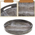 13" MAONAME Round Decorative Tray, Plastic Tray with Handles, Coffee Table Trays, Serving Trays for Ottoman, Bathroom