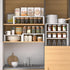 Countertop Solution(1Pack/White/Medium) Expandable,Adjustable & Stackable Spice Rack, Cabinet Kitchen Shelf
