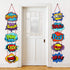 Poen Hero Themed Party Decorations - Large Hero Action Sign Fun Cutouts for Birthday Baby Shower Party Supplies, 10