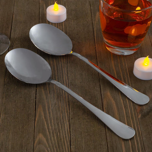 Cornucopia Stainless Steel X-Large Serving Spoons (2-Pack), Serving Utensil, Buffet & Banquet Style Serving Spoons-(2 Spoons)