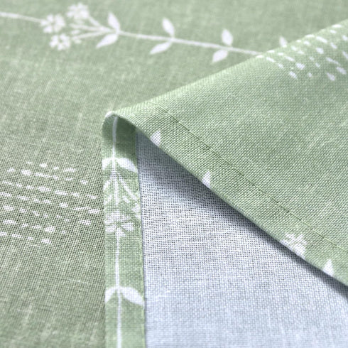 Bathroom Window Curtain Short, Eucalyptus Decor Vine Botanical Boho Sheer Sage Green Patterned RV Curtains, 36 Inch