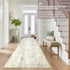 Capslpad Abstract Washable Runner Rug, 2.6x8 Light Beige Non-Slip Modern Low Pile Kitchen Rug