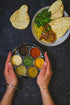 KitchenCraft World of Flavours Indian Spice Box, Stainless Steel, 7 Spice Pots + Large Spice + Cover, 17 x 7 cm