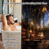 60" 72" Library Shower Curtain Bookshelf School Medieval Magic Book Bathroom Decor, Waterproof Fabric with Hooks W X L