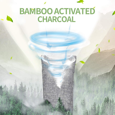 6 Pack Bamboo Charcoal Air Purifying Bag, Activated Charcoal Odor Absorber for Home, Pet, Closet