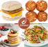 JOERSH Silicone Egg Molds - 2-PK Non-Stick 3" Round Muffin Top Baking Pans for Breakfast Sandwiches