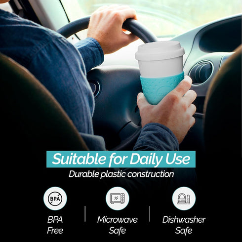 Copco Acadia 16 oz Travel Mug, Insulated Reusable Coffee Tumbler, Leak-Proof Lid, BPA-Free, Azure Blue