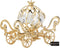 Matashi 24K Gold Plated Crystal Mini Cinderella Pumpkin Coach Ornament - Christmas Gift Home Decor Showpiece