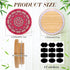 12 12 Jars(2.64 Inches) Uiifan Pcs Yogurt Jar Lids Reusable Bamboo Wooden Mandala Pattern Lids Compatible with Oui