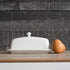 4.5 8 Now Designs Stoneware Rectangle Butter Dish with Lid, White x