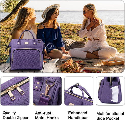 Weitars Lunch Bag for Women Cute Lunch Bag For Work,Insulated LunchBox Lunch Purse Leakproof Wide-Open Lonchera