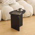 AWASEN Black Side Table, Small Triangle End Table Living Room, Modern Accent Table with Unique Tabletop, Mini Bedside