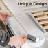 WOMACO Gray Bedside Storage Caddy, Medium Bed Side Pocket Organizer for Phones, Magazines, Tablets, Accessories