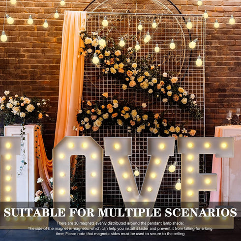 2 Bulbs13.8 3 4 Retisee Pcs Marquee Light String ft Long for Marquee Letters Numbers ft Tall Waterproof LED String
