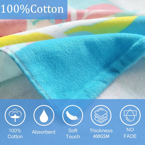 3-8, 30''X50,100% VOOVA & MOVAS Toddler Bath Towels Age Cotton | Soft | Thick, Hooded Towel for Kids Girls, Perfect