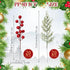40 Norme Pcs Christmas Floral Picks Christmas Greenery for DIY Gift Wrapping Plants Red Berry Pine Branches Artificial