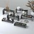 Goabroa 3 Tier Black Acrylic Display Risers - 2 Set (6 Pcs) Countertop Organizer Display Stand for Decoration