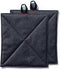 Caldo Canvas Kitchen Pot Holders - 2-Pack Insulated 100% Cotton Canvas Hot Pads, Heat Resistant (7” x 8”, Black)