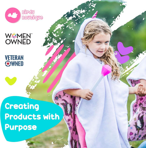 Birdy Boutique Kids Car Seat Poncho – Reversible Warm and Cozy Blanket, Safe to Use Over Seat Belts, Easy on Easy Off,