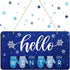Blulu Hello Winter Door Sign Decoration, Welcome Winter Wall Decor Glove Hanging Sign for Porch Farmhouse Outdoor Home