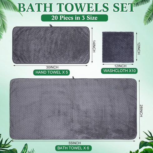 16 Sets Set 4 4 8 Sets Mixweer Pieces Bath Towels Quick Dry Towel for Bathroom Included Bath Towels Hand Towels