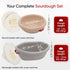 Set Levain Sourdough Bread Proofing Basket Banneton Bread Proofing Basket Oval & Round with Liners and Covers, Cotton
