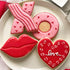 Ann Clark 4-Pc. Set Valentines Cookie Cutters Made in the USA, Lips, Heart, X, and O