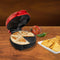Nostalgia Taco Tuesday Quesadilla Maker – 5 Inch Cooking Surface for Mini Quesadillas, Red