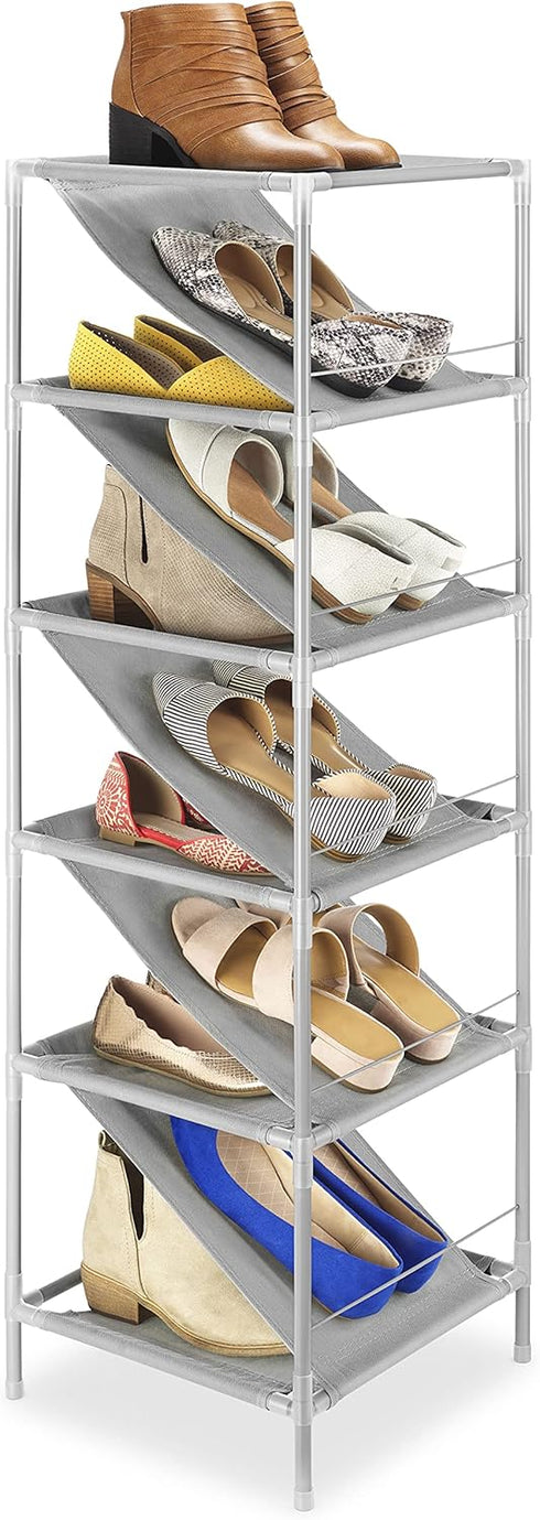 5-Tier, Whitmor Spacemaker Shoe Tower, Gray