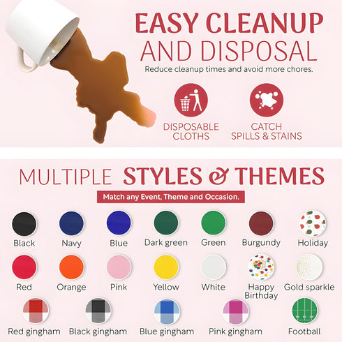 54in 300 Grandipity Plastic Tablecloth Roll - x Ft. Aqua Plastic Table Cloths for Parties Disposable with Cutter Box
