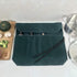 Denifiter Heavy Duty Waxed Canvas Chef Knife Storage Roll Bag, Waterproof and Durable (Dark Green)