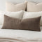 MIULEE Textured Boucle Throw Pillow Cover Dark Brown Accent Solid Lumbar Pillow