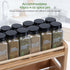 3 Counter Bamboo Spice Rack Organizer, Tier Spice Jars Storage Rack with Handles, Seasoning Shelf for Kitchen or Wall