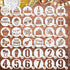 JULBEAR Birthday Cookie Stencils, 36 Pieces Reusable Decoration Templates for Cookies Baking and Party Decor.