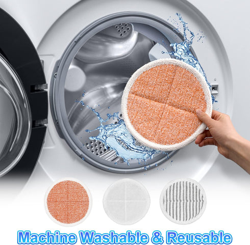 6 Pack 2124 2039 2037 2039A 2 2 2 Mop Pads Replacement Compatible with Bissell Spinwave Mops Series Steam Mop Pads