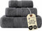 HARBOUR Loom Boulevard Series 3-Piece Mix Size Luxury Bathroom Towel Set - Includes Bath