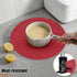 Set 6, 13 3.93 inch, Homaxy Round Faux Leather Placemats and Coasters, Washable Dual-Side Table Mats, Wipeable